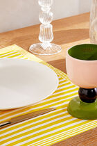 Striped Placemat, Tomato Red Striped Placemat, Tomato Red