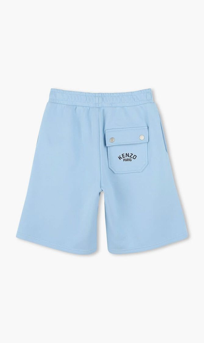 Kids Boys Blue Tiger Logo Shorts
