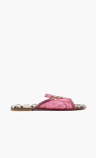Leather Open Toe Flats