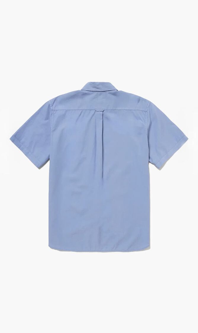 Natural Dye Cotton Poplin Button-Down Shirt