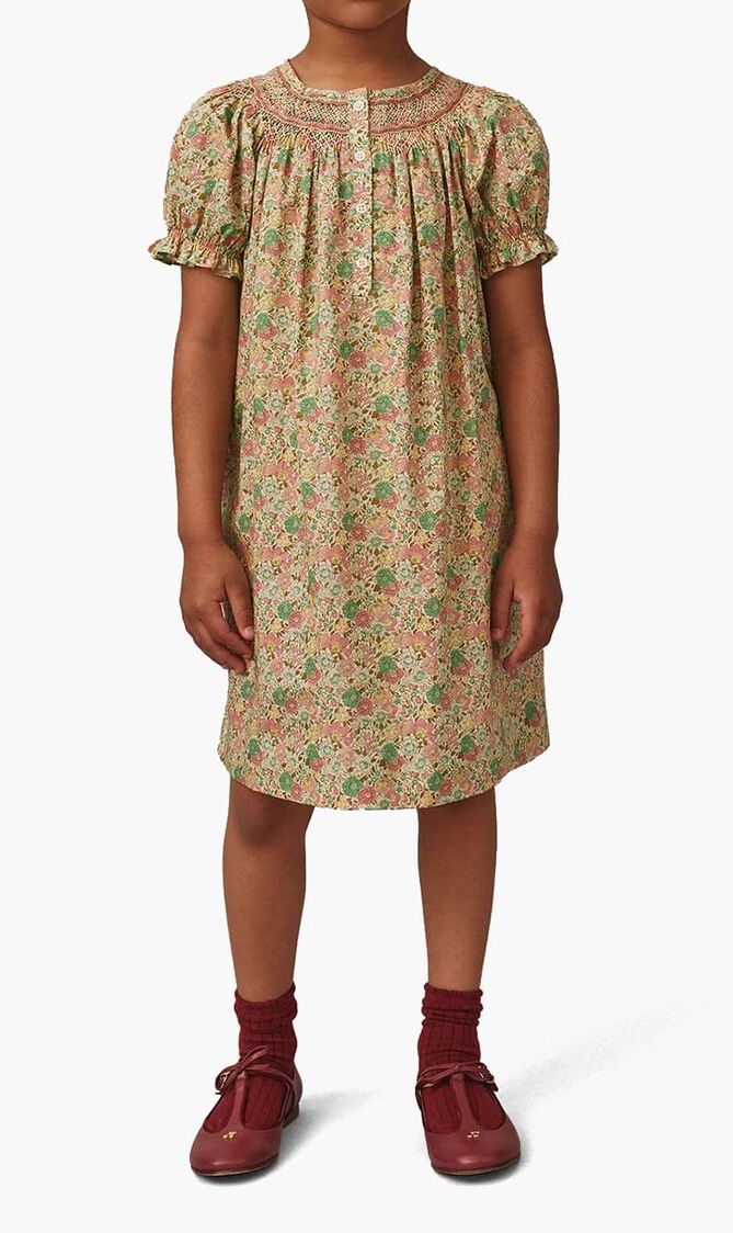 Bonpoint Jarah smocked dress made with Liberty fabrics