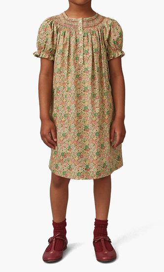 Bonpoint Jarah smocked dress made with Liberty fabrics