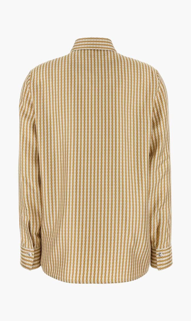 FORMAL SHIRT PINSTRIPE CHAIN ON RESPONSIBLE SILK TWILL