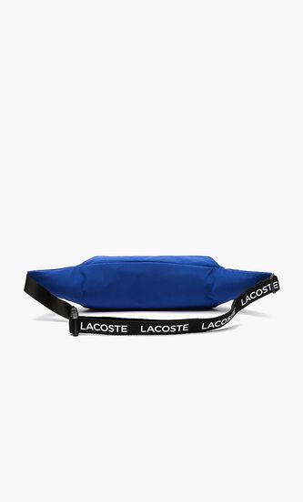 Logo Band Color Block Nylon Waist Bag