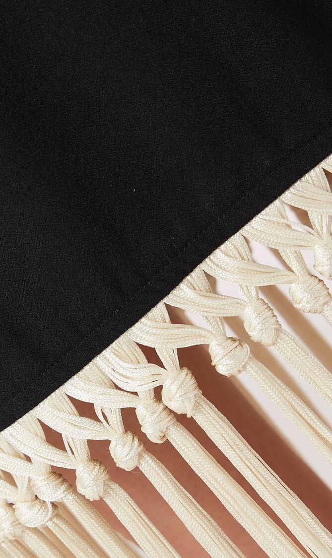 Nina Hand Tied Fringes Maxi Dress