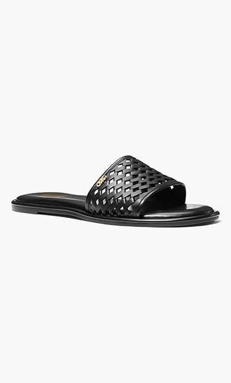 Saylor Hand Woven Leather Slide Sandal