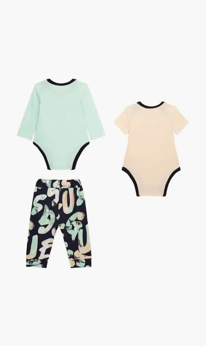 Bodysuit and Printed Pants 3 Piece Set