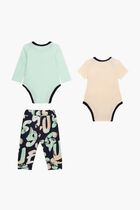 Bodysuit and Printed Pants 3 Piece Set
