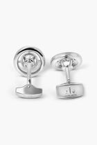 Halo Round Cubic Zirconia Cufflinks