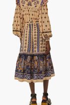 AINIKA MAXI FLORAL CREAM MIDI DRESS