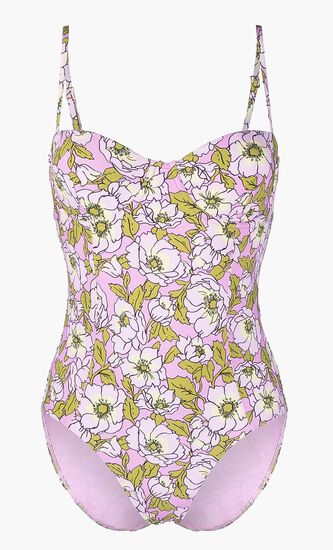Printed Underwire One Piece