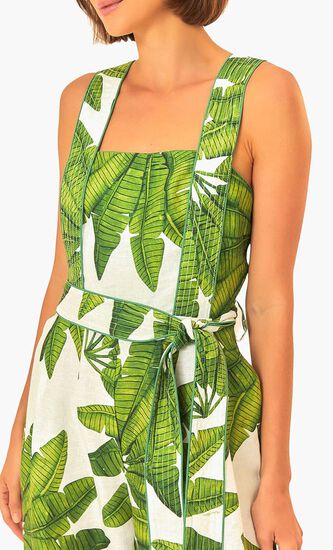 PALM FAN OFF-WHITE JUMPSUIT