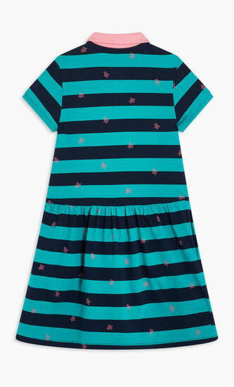 GUKY ROBE CR24 NAVY STRIPTURT VERT TROPEZIEN