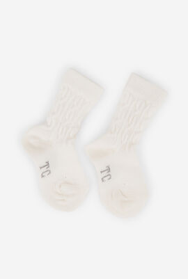 Socks with Brand Logo Print