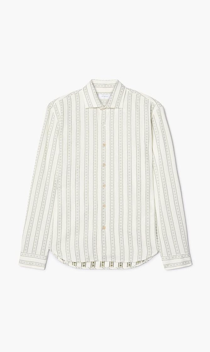 ARR STRIPES WESTERN SHIRT ANGORA WILLOW