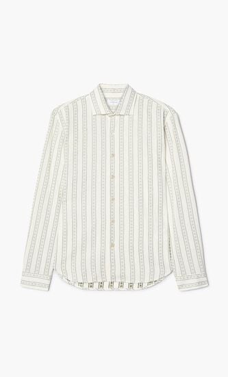ARR STRIPES WESTERN SHIRT ANGORA WILLOW