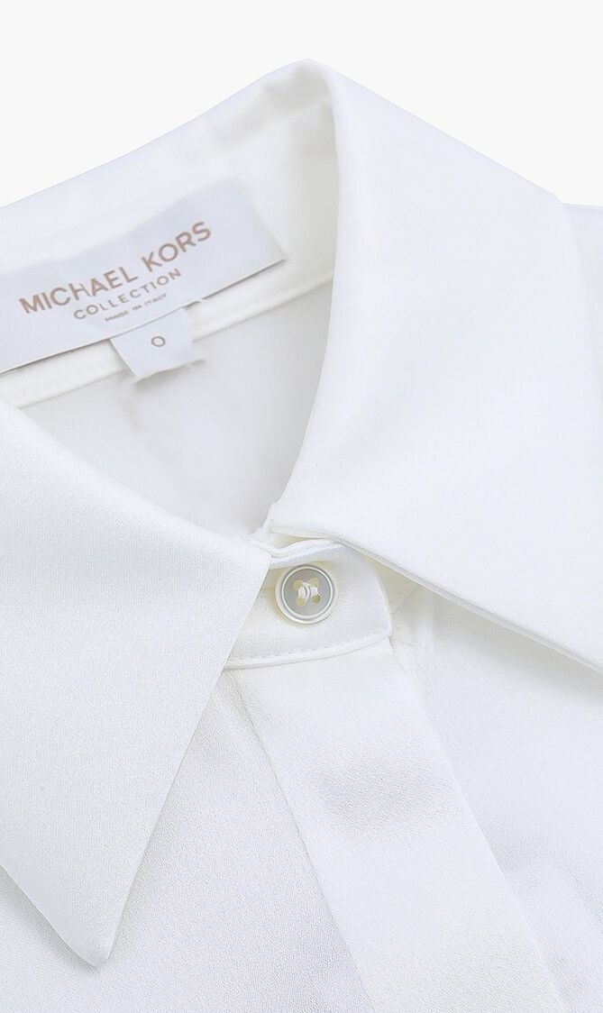 Solid Optic White Collared Shirt