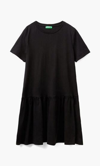 Short Sleeve Ruffle Dress