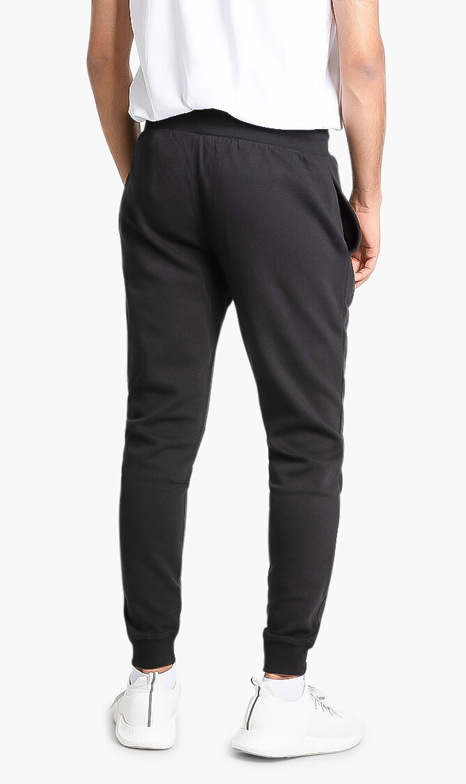 سروال رياضي مزود بأساور مزين بشعار العلامة التجارية