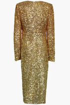 Draped Sequin Cocktail Dress