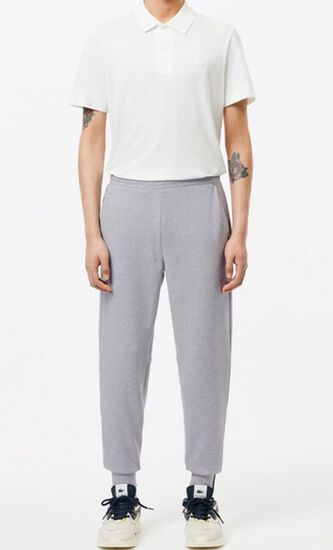 Slim Fit Heathered Cotton Blend Tracksuit Trousers