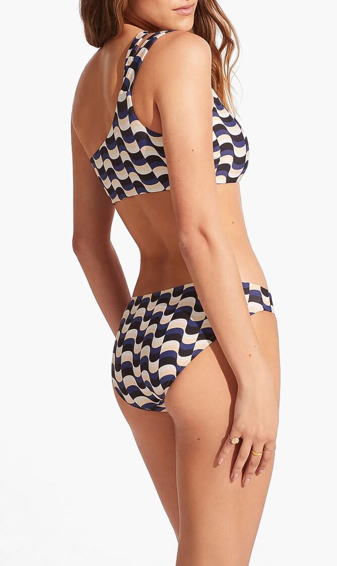 Modern Take One Shoulder Cut Out Bralette Bikini Top