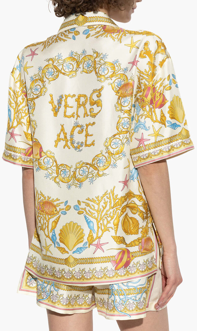 INFORMAL SHIRT UNDERWATER BAROCCO FOULARD ON SILK TWILL