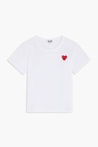 Heart Embroidered Cotton T- Shirt