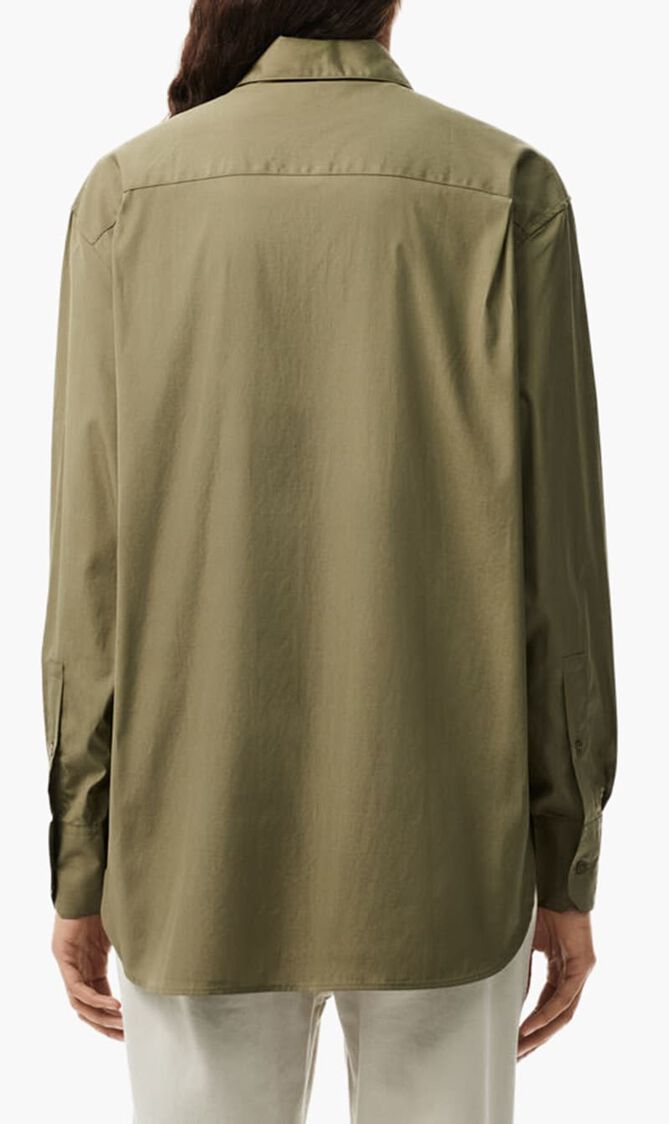 Oversized Fit Cotton Poplin Shirt
