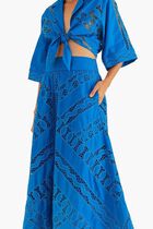 Striped Richelieu Midi Skirt