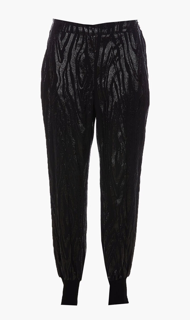 WOODGRAIN LUREX JOGGER