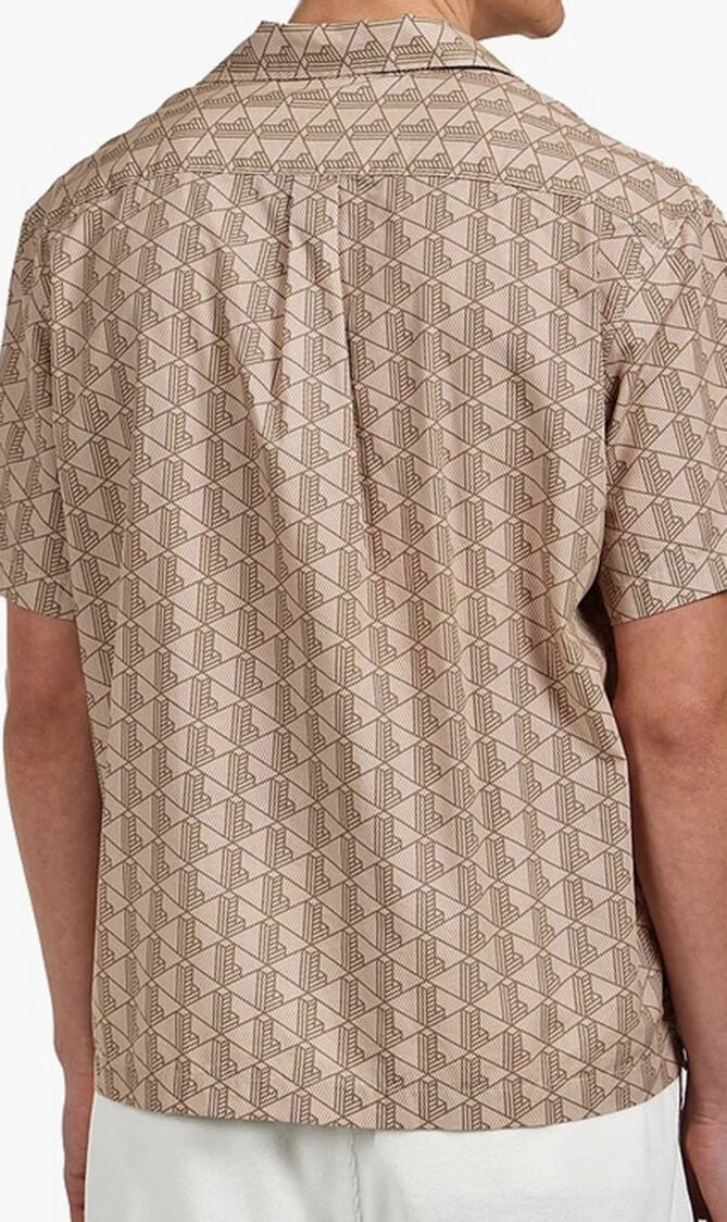 Short Sleeved Monogram Print Shirt