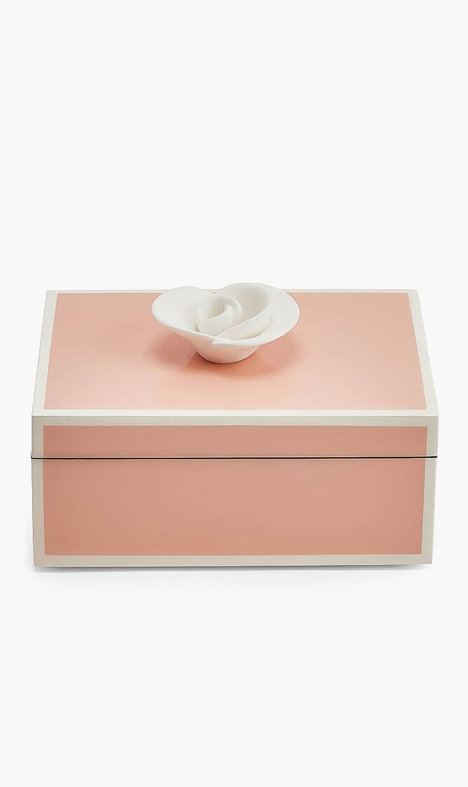 Paris Pink Box with White Flower Handle