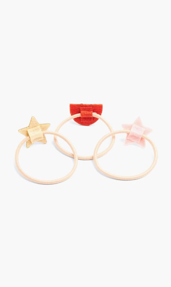 Retro rainbow hair ties