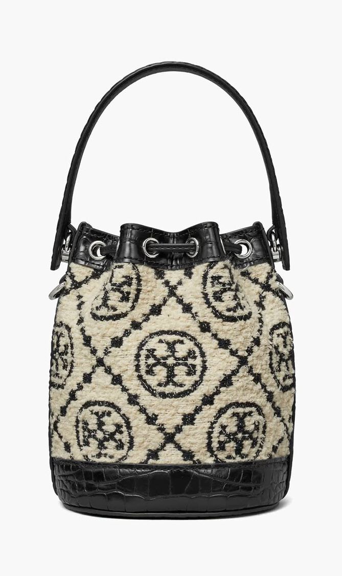 T Monogram Boucle Mini Bucket Bag