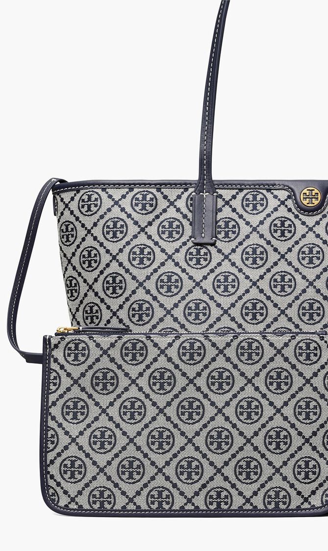 T MONOGRAM ZIP TOTE