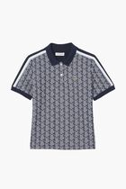 Slim Fit Monogram Jacquard Polo Shirt
