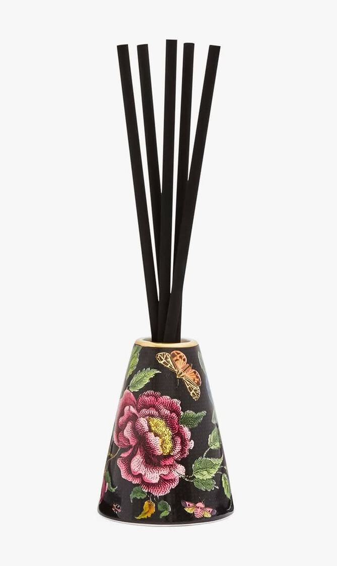 CREATURES OF CURIOUSITY 200ML CERAMIC REED DIFFUSER AND REEDS - BLACK FLORAL