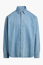 LSLV AOP LOGO DENIM SHIRT