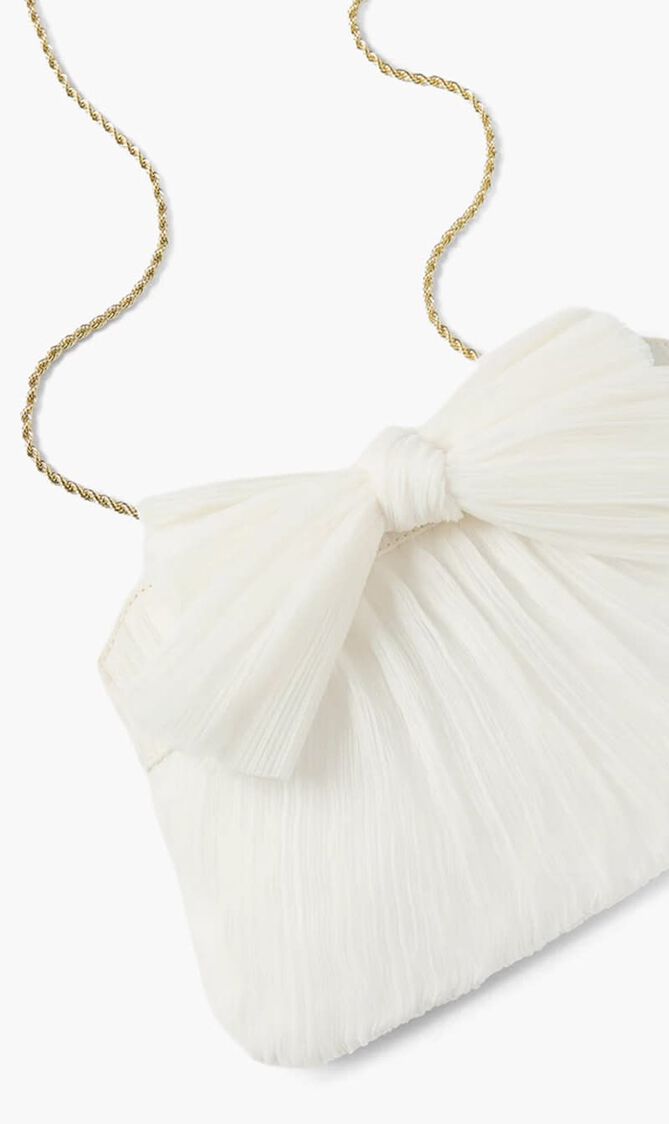Rayne Pearl Bow Clutch