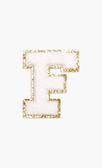 Chenille Sparkle Letter 'F' patch