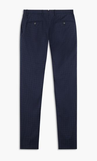 Checked Straight Pants