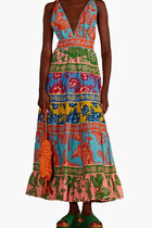 Mixed Lace Garden Midi Dress