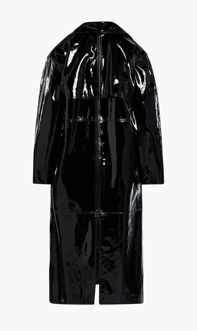 PATENT TRENCH COAT