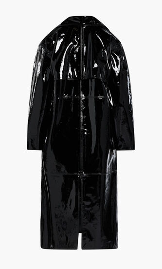 PATENT TRENCH COAT