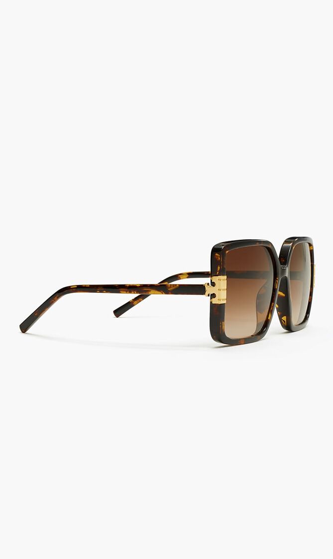 SQUARE BLACK FRAME WITH DARK GREY LENS 57