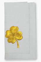 Golden Clover Napkin, Pearl Golden Clover Napkin, Pearl