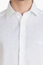 Roma Fit Embroidered Linen Shirt