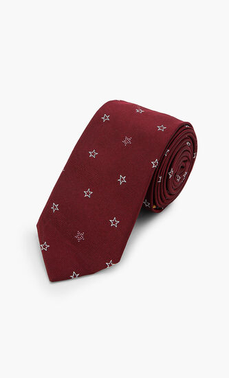 Star Print Narrow Tie