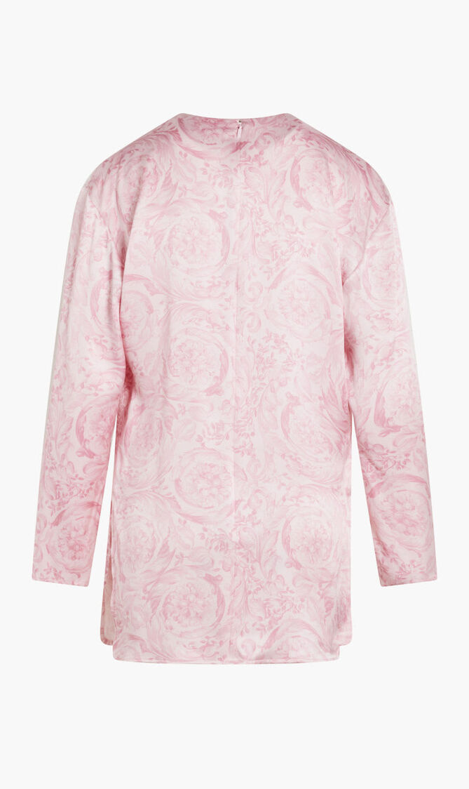 BLOUSE FABRIC DOUBLE SILK SATIN PRINT BAROCCO ALLOVER